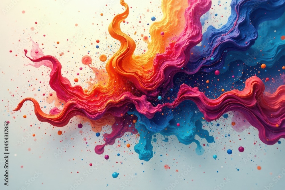 Dynamic Swirling Hues An Abstract Composition of Vibrant Colors and Textured Paint Explosions Dynamic Swirling Hues An Abstract Composition of Vibrant Colors and Textured Paint Explosions
