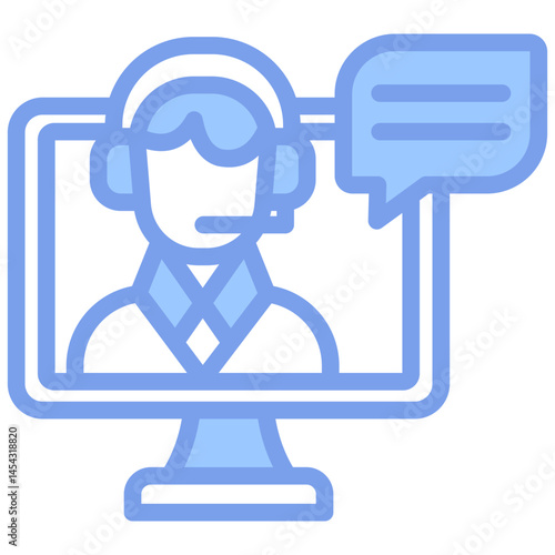 Online Help Blue Icon