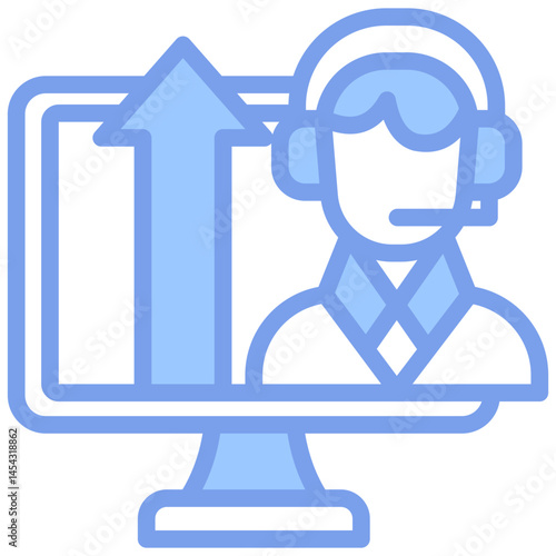 Escalation Blue Icon