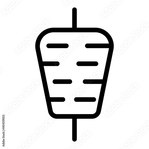 Doner kebab icon. Vector line icon