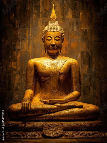  Serene full-body portrait of Buddha, embodying wisdom and tranquility