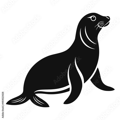 Illustration of a cute sea lion vector drawing for marine wildlife animal lovers and ocean life enthusiasts design 100 isolated on transparent background