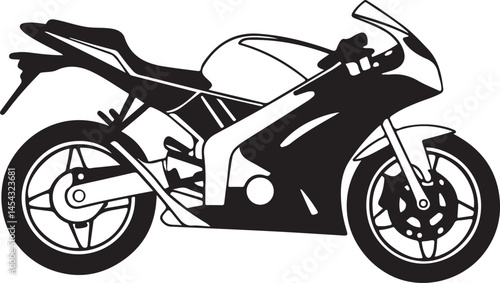 Motorcycle art silhouette vector design illustration.