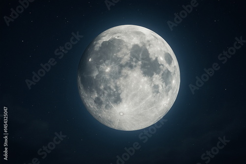 full moon in night sky