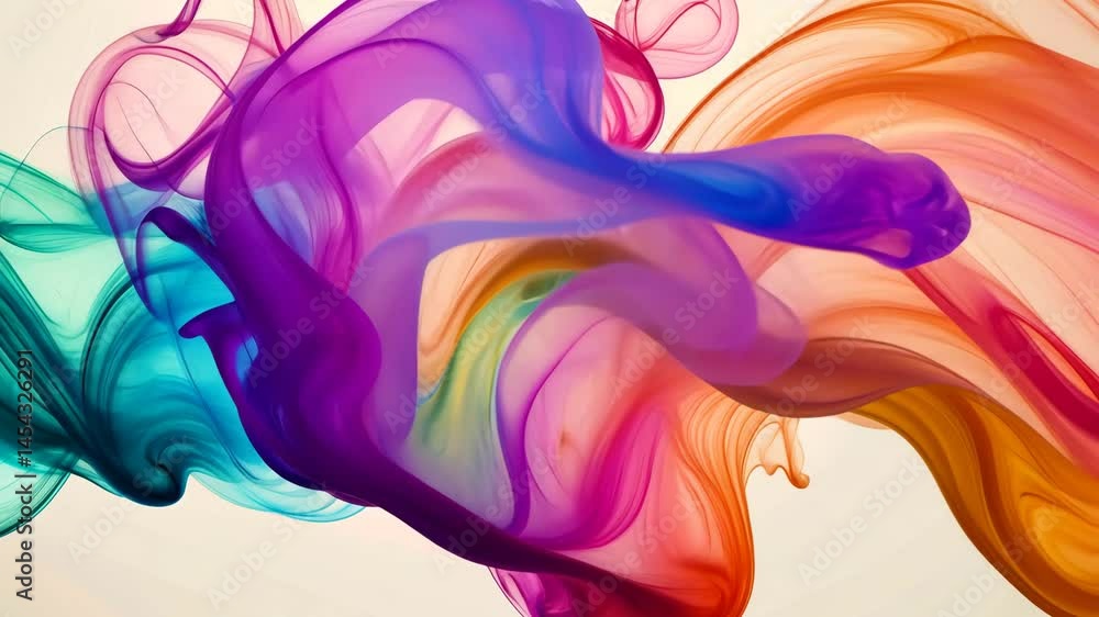 Multicolor Ink Fluid Art Motion Loop Multicolor Ink Fluid Art Motion Loop