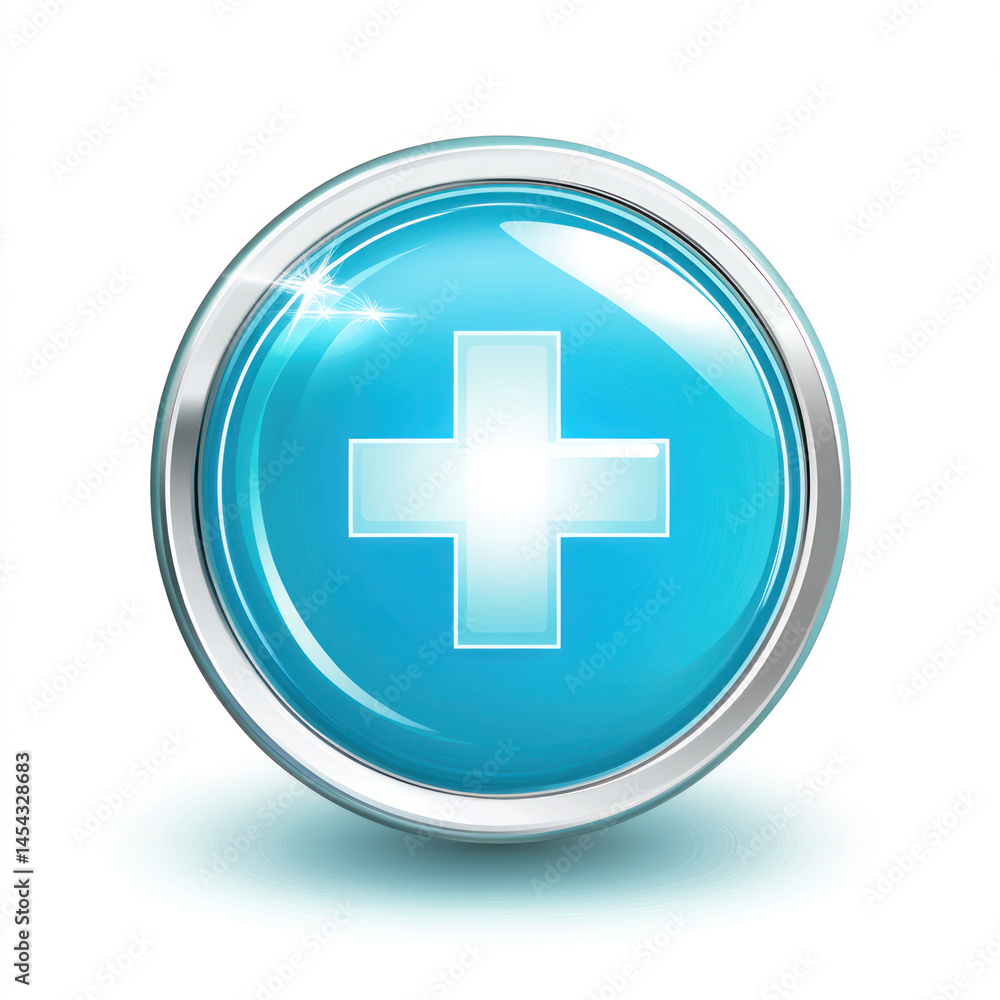 Obraz premium blue hospital icon