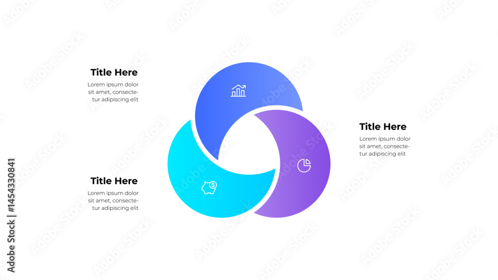 Fototapeta premium Circular Infographic Displaying Financial, Growth, and Analytical Concepts