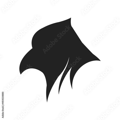 black silhouette of a eagle vector logo