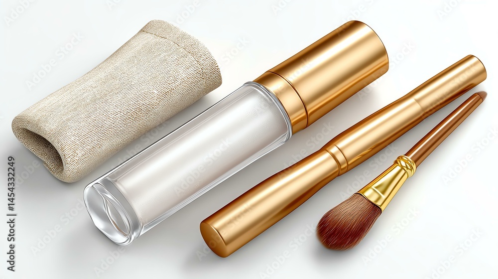 Fototapeta premium Cosmetic Applicators and Container