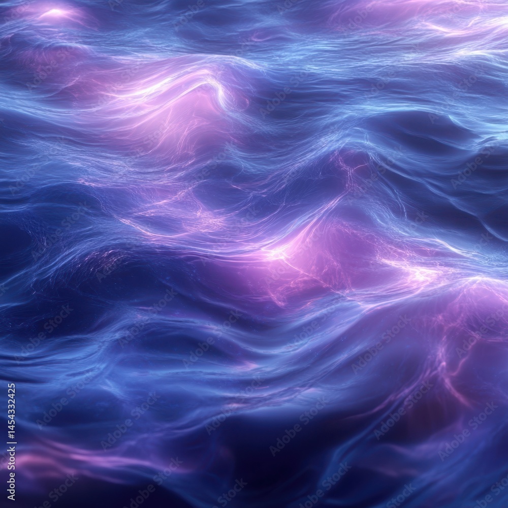 Obraz premium Vibrant Purple Blue Swirling Light Waves Background Texture