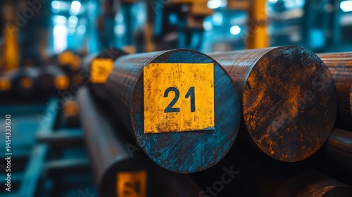 Inventory of Metal Rods with Identification Marking in Manufacturing Facility