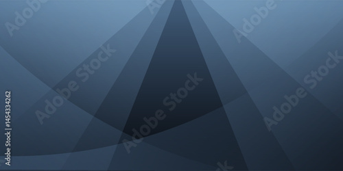 Modern black blue abstract background. Minimal. Color gradient. Dark. Web banner. Geometric shape. 3d effect. Lines stripes triangles.