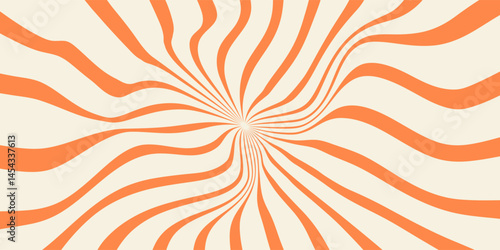 Groovy hippie 70s backgrounds. Waves, swirl, twirl pattern. Twisted and distorted vector texture in trendy retro psychedelic style
