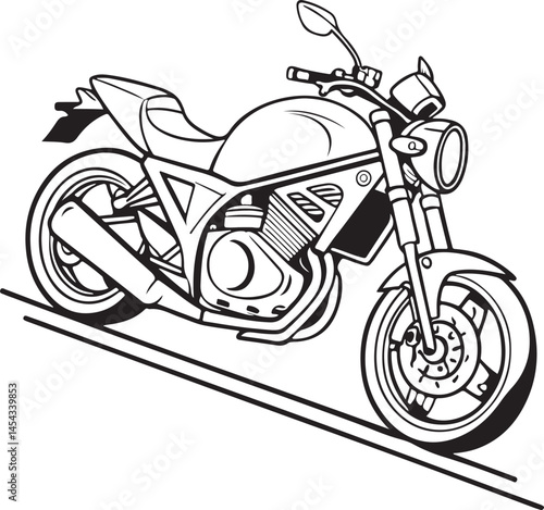 Motorcycle art silhouette vector design illustration.