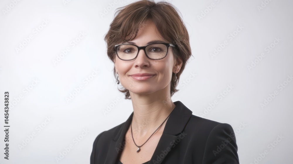 Portrait of a professional office worker, business casual, studio lighting, white background Portrait of a professional office worker, business casual, studio lighting, white background