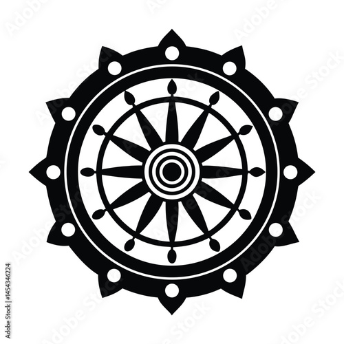 dharma wheel mandala pattern