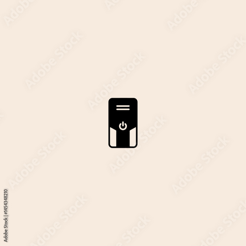 Computer case icon flat vector design. 