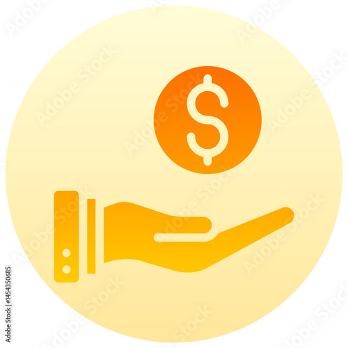 save money vector round gradient icon