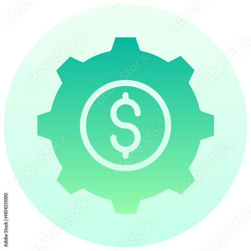 money setting vector round gradient icon