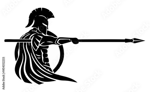 Spartan with spear and shield