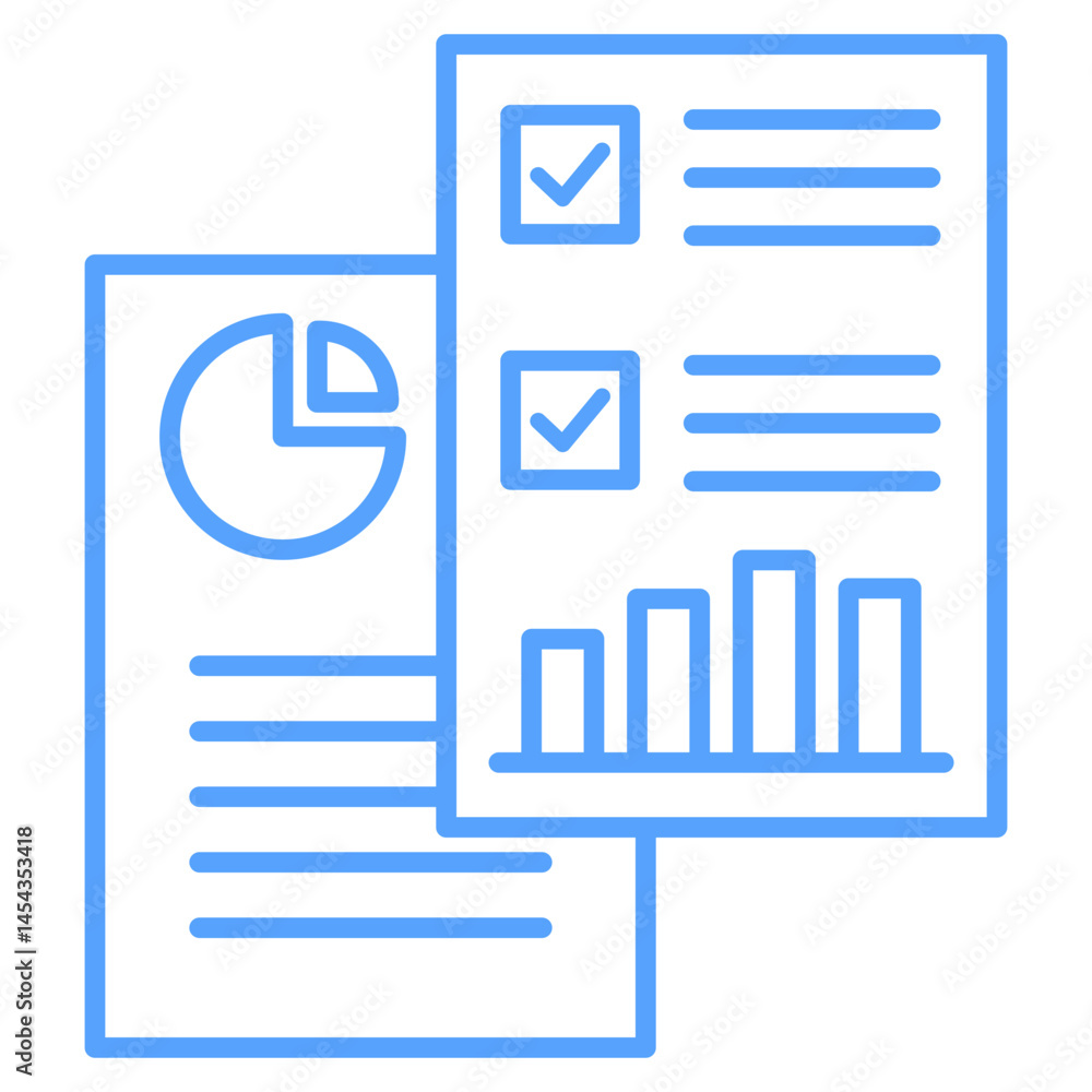 report icon blue style report icon blue style