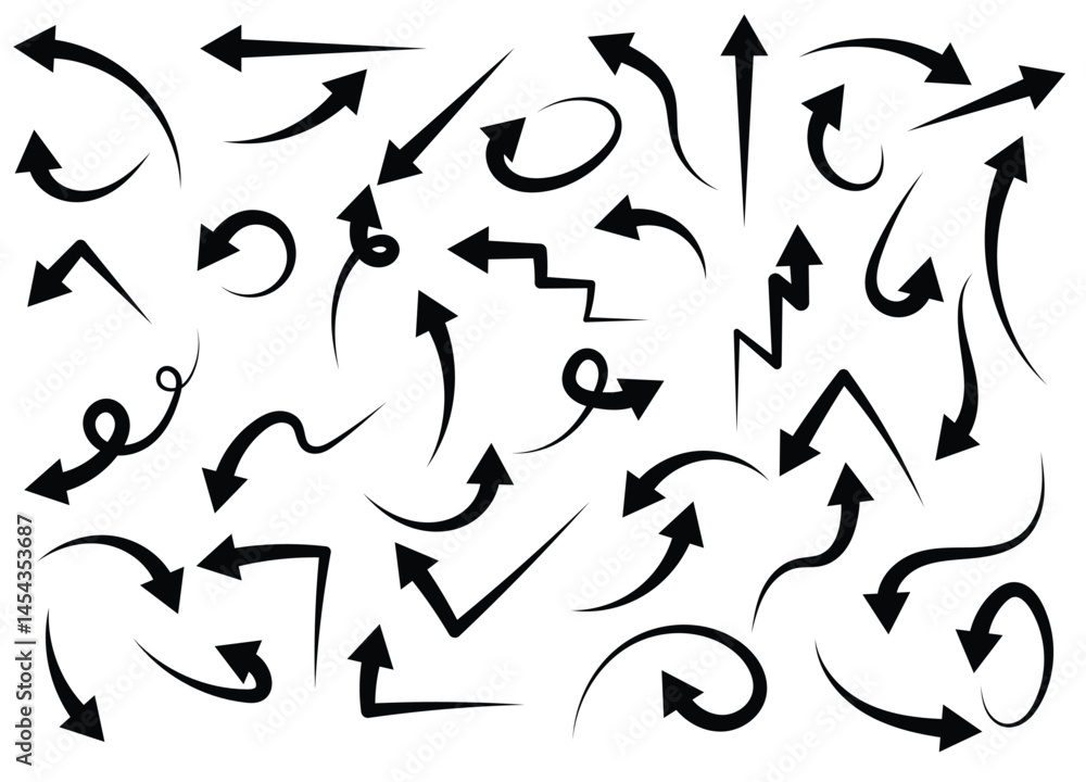Obraz premium Set of arrow icons, direction