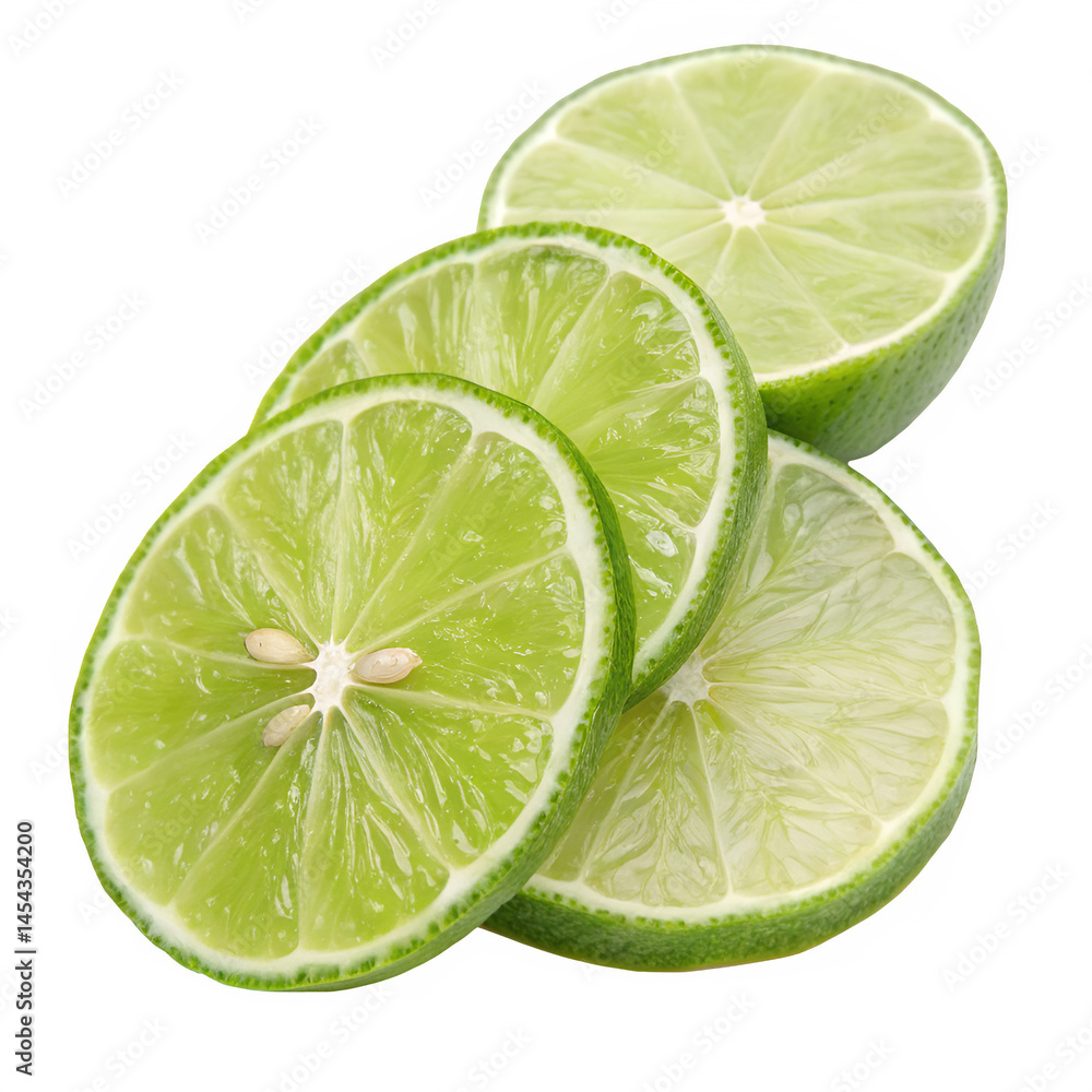 lime slices isolated on white or transparent png lime slices isolated on white or transparent png
