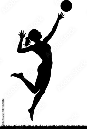 volleyball player silhouette