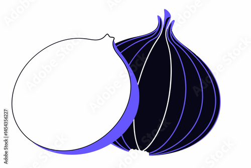 vector illustration of an gerlic