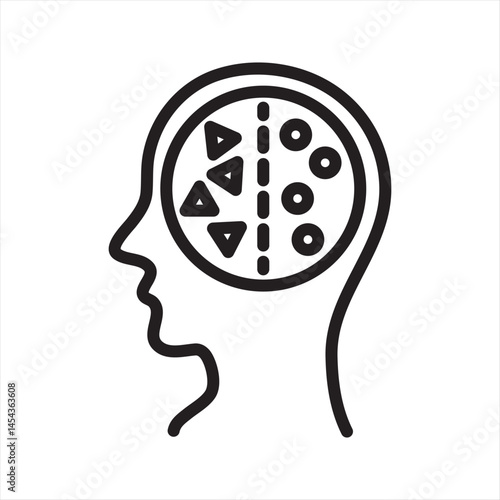 Supervised Learning Simple Line Icon