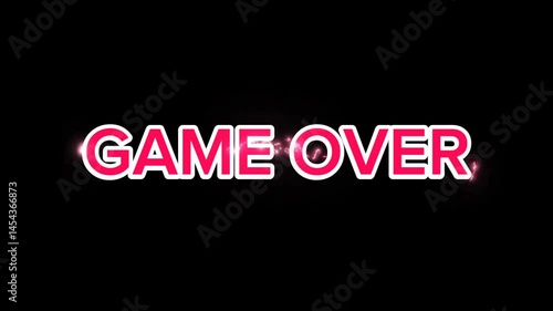 Wallpaper Mural Words game over in pink. Ideal for gaming websites, social media posts, or any content related to video games.animated footage

 Torontodigital.ca