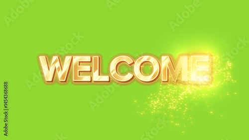 Wallpaper Mural Word welcome in gold letters on a green background. Suitable for greeting cards, invitations, banners, and welcome signs for various events.animated footage

 Torontodigital.ca