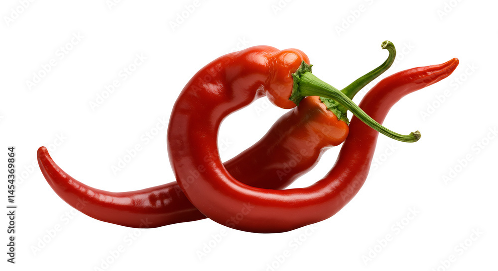 Red Chili Pepper Against Transparent Background Red Chili Pepper Against Transparent Background