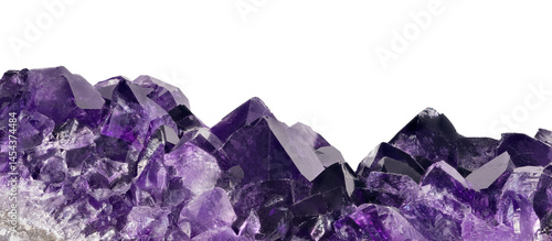 isolated dark violet large crystals of amethyst