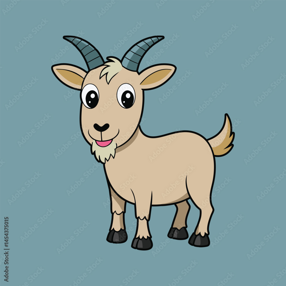 Fototapeta premium vector illustration of a goat