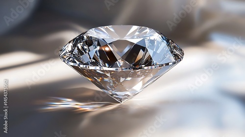 Radiant, flawless diamond gem on a reflective surface.