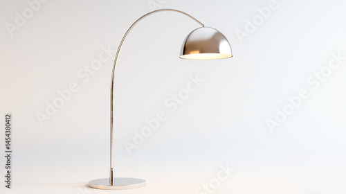 arc floor lamp isolated on white background