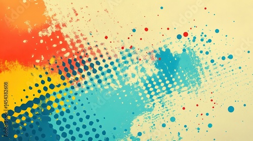 Abstract colorful splatter art