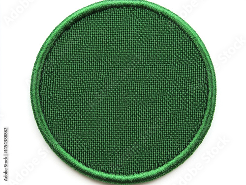 Green Round Fabric Patch  Blank Embroidery  Sew on Badge  Circular Textile  Craft Supply
