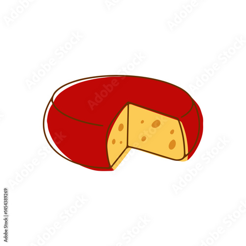 Gouda Cheese Illustration 