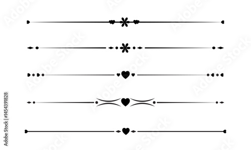 Text Divider Vectors. Separator vintage. decorative line.	
