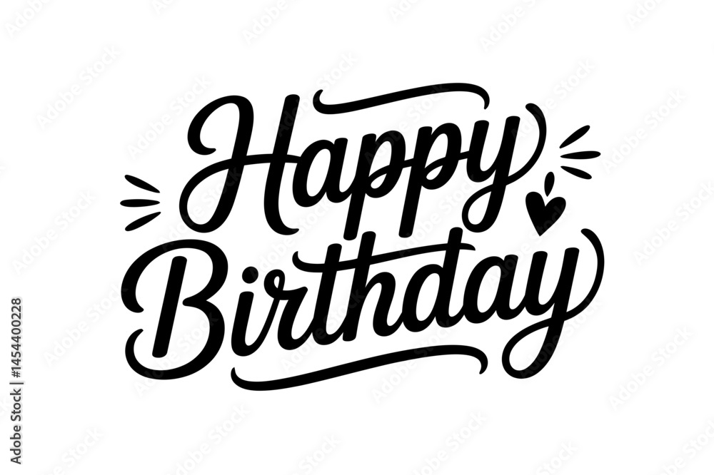 Fototapeta premium Happy birthday celebration greeting card design art