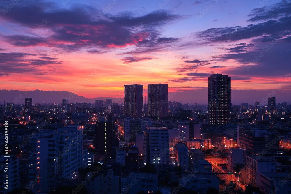 Fototapeta premium seattle skyline at sunset