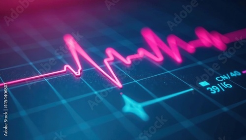 Wallpaper Mural Close-up of a fetal heartbeat monitor tracing , growth, health Torontodigital.ca