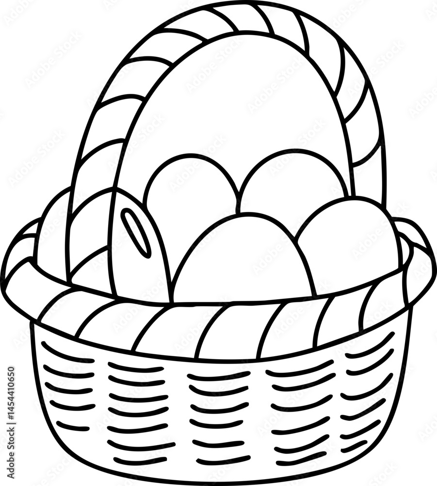 Fototapeta premium egg farm doodle