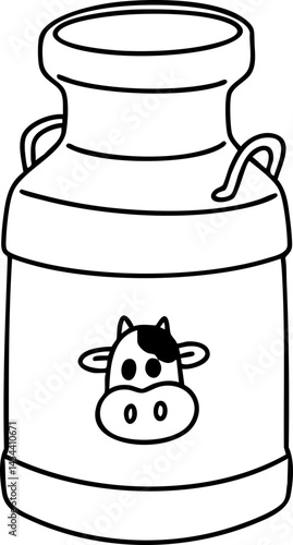 milk farm doodle