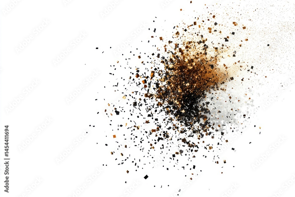Abstract explosion of colored particles Abstract explosion of colored particles