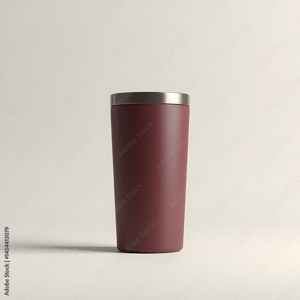 Blank burgundy container template on white Blank burgundy container template on white