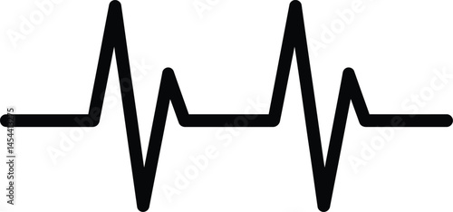 Thick Line Pulse  Heartbeat Flat Icon Design