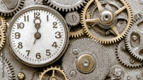 Clock gears reveal the intricate workings and chaos of timekeeping mechanisms